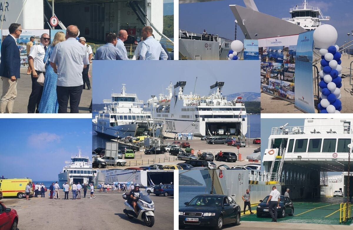 JADROLINIJIN FAROS UPLOVIO U STARI GRAD "Može prevesti 650 putnika i 170 vozila, zadovoljava i uvjete plovidbe prema udaljenim otocima"