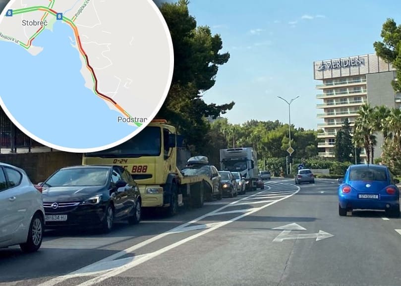Velike gužve na magistrali od Splita prema Omišu