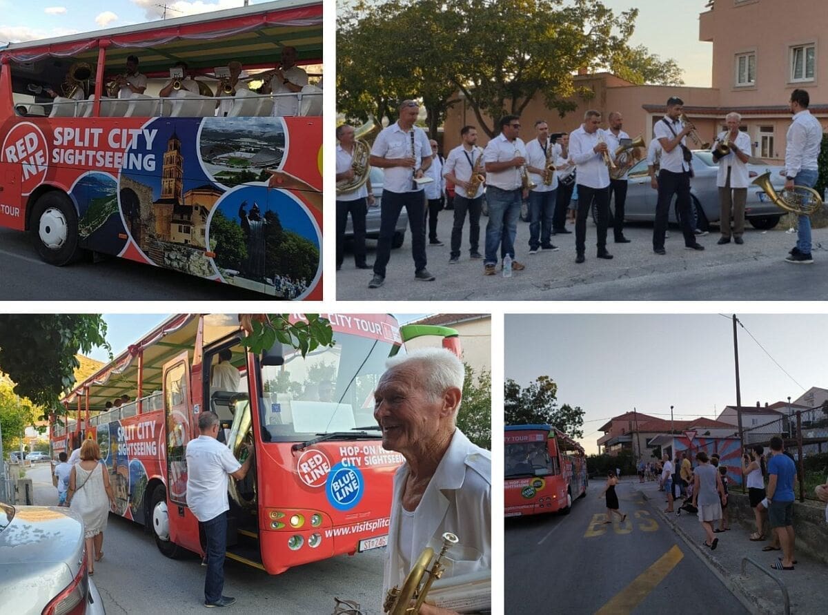 Najstarija splitska limena glazba iznenadila građane koncertom s panoramskog autobusa