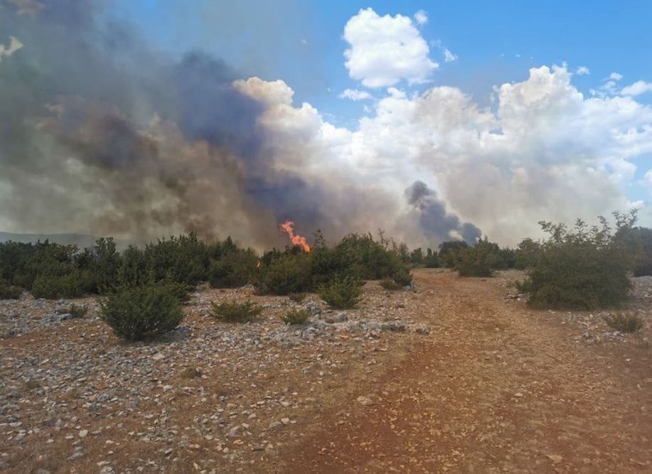 Dva kanadera gasila požar kod Drniša