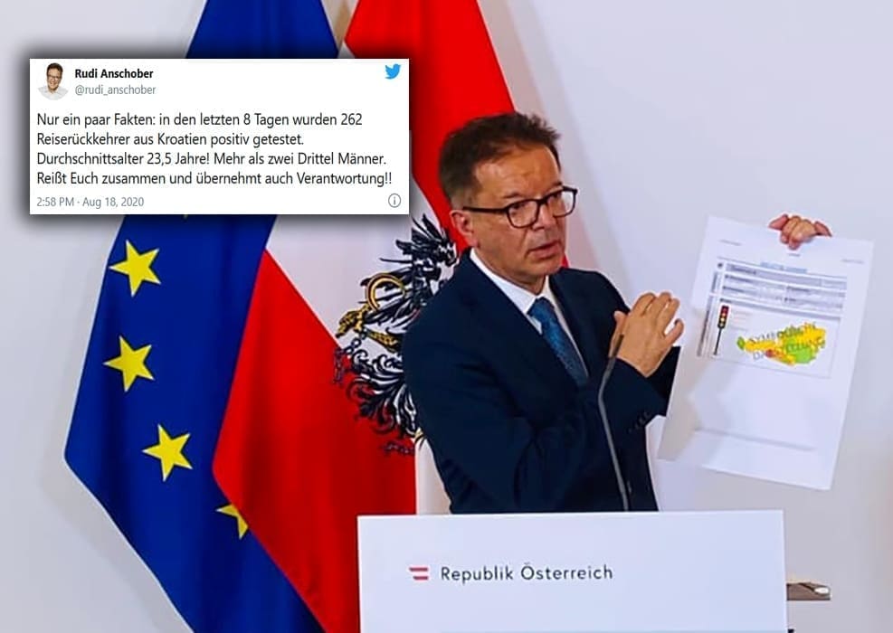 Austrijski ministar: Saberite se. U 8 dana imamo 262 pozitivnih iz Hrvatske