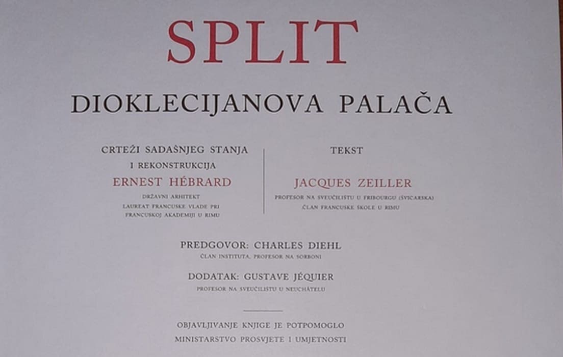 Knjiga Mediterana: Promocija knjige Spalato, le palais de Dioclétien / Split, Dioklecijanova palača