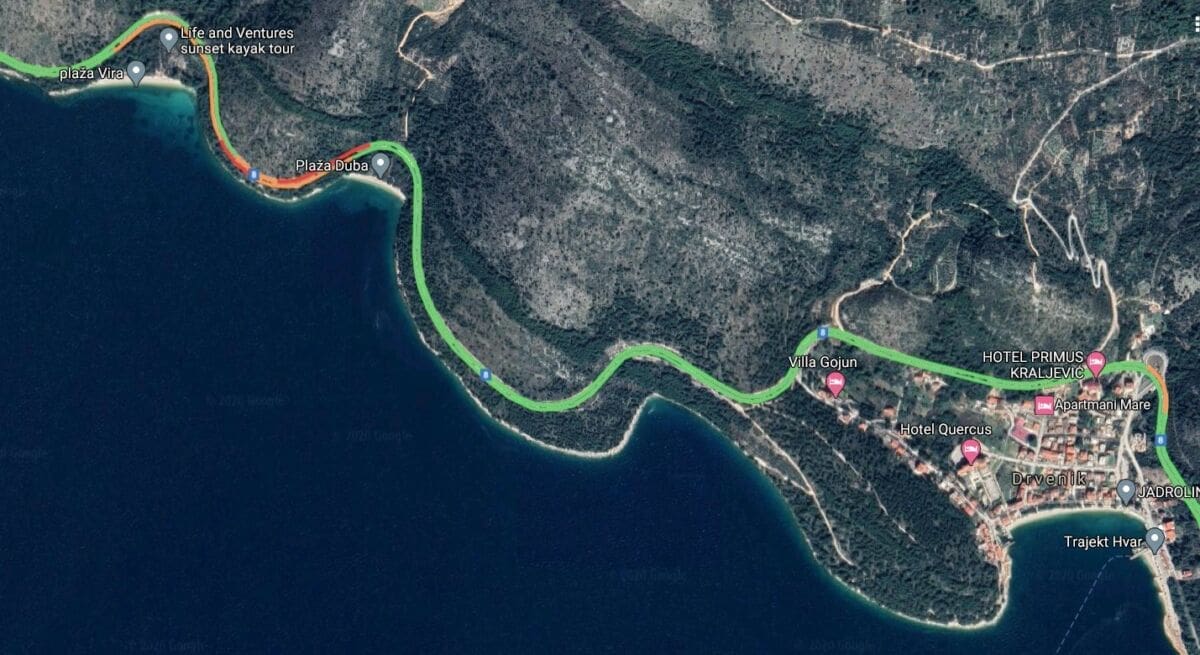 Promet Jadranskom magistralom normaliziran kroz Drvenik nakon teške prometne nesreće