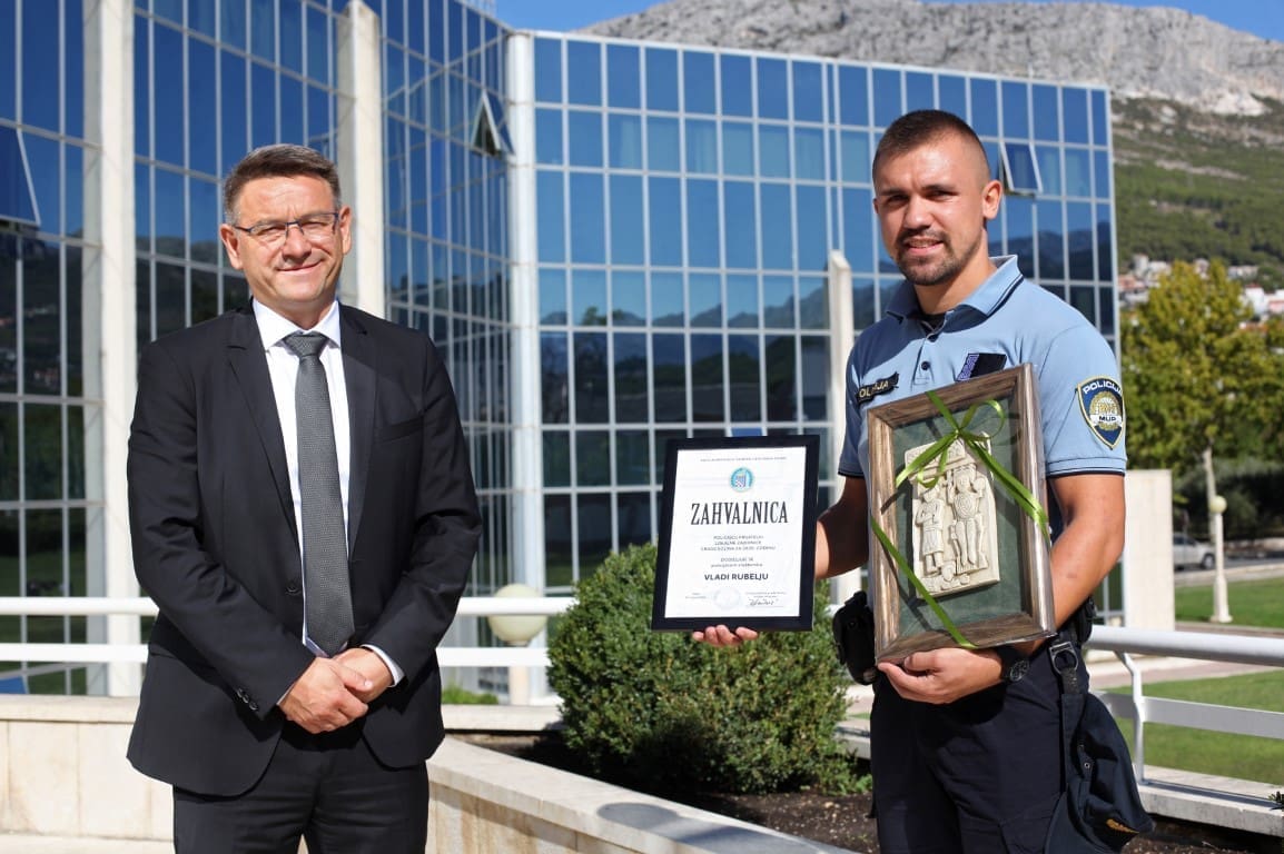 Najbolji policajac Grada Solina za 2020. godinu je Vlado Rubelj