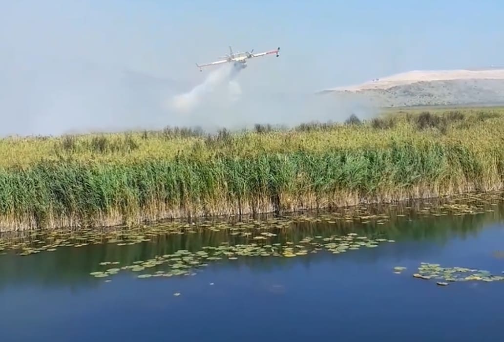 Treći dan zaredom aktivan požar kod Metkovića, gase ga kanaderi