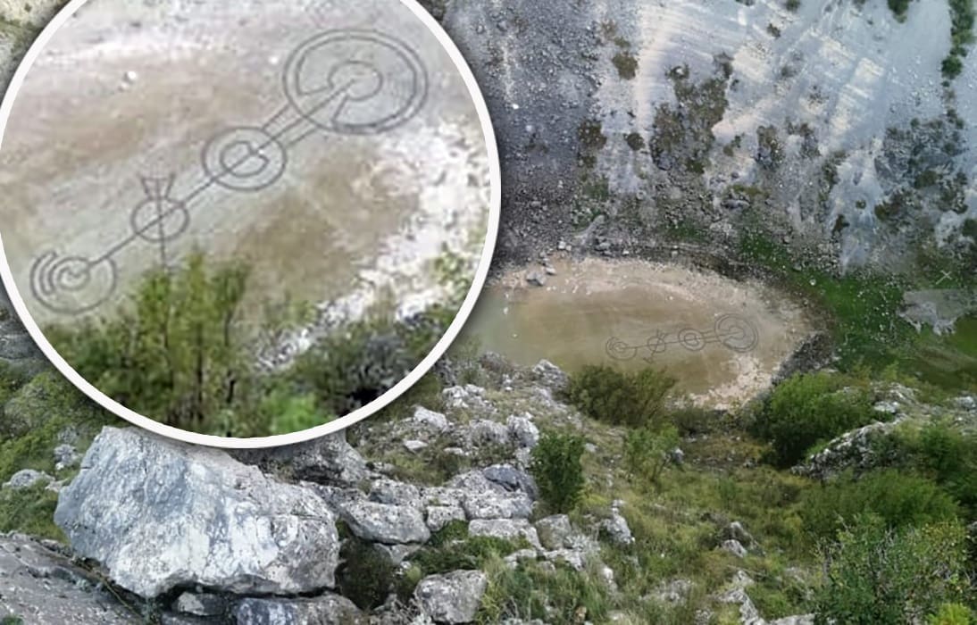 "NLO pojava na dnu presušenog Modrog jezera u Imotskom"