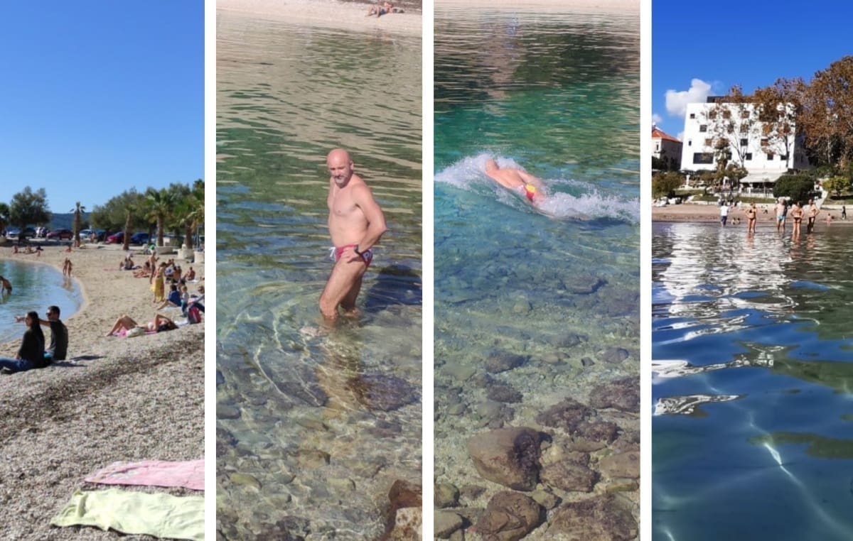 NASTAVAK SEZONE KUPANJA Sunčana nedjelja izmamila brojne Splićane na plaže, more je 20 stupnjeva!
