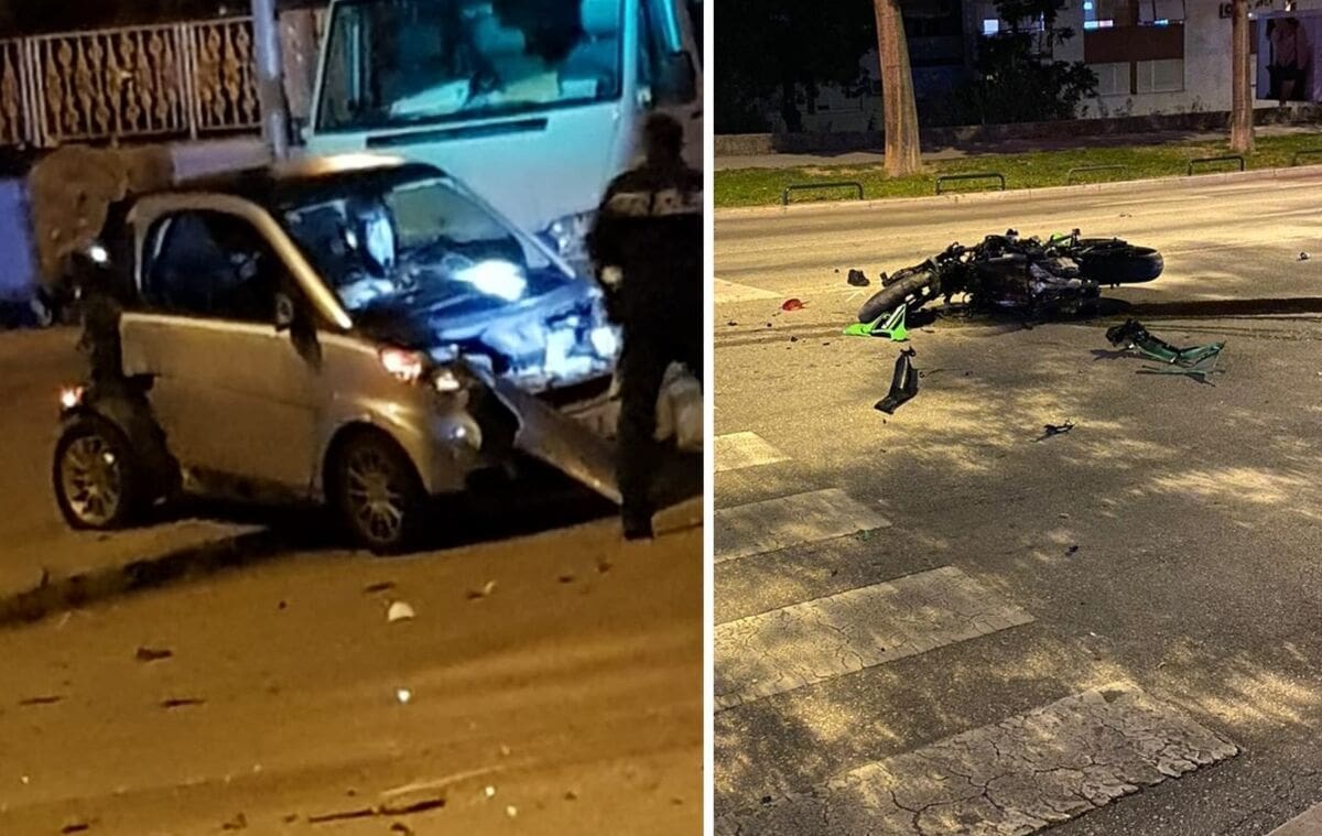 STRAVIČAN SUDAR U SPLITU Sudar automobila i motora, jedna osoba prevezena u KBC