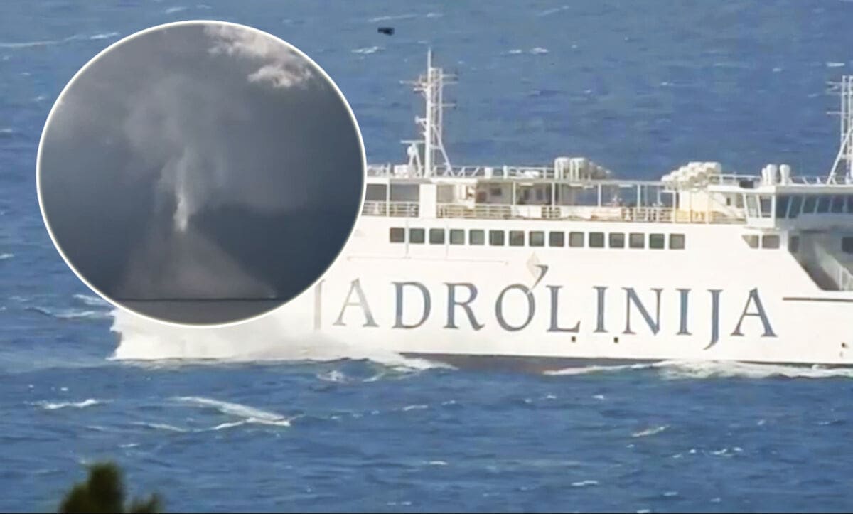 VIDEO Prizori koje ne želite vidjeti na moru: "Evo nas na trajektu za Vis, zapuhala je olujna tramontana, onda se pojavila pijavica