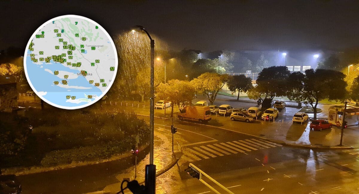 Povodanj na dijelu obale, u Makarskoj 20 stupnjeva, na Dinari 0°C i snijeg!