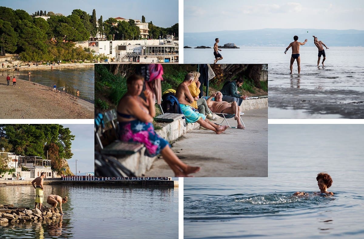 STUDENI SAMO NA PAPIRU Dalmatinska kasna jesen: Splićani se na plažama sunčaju, kupaju...