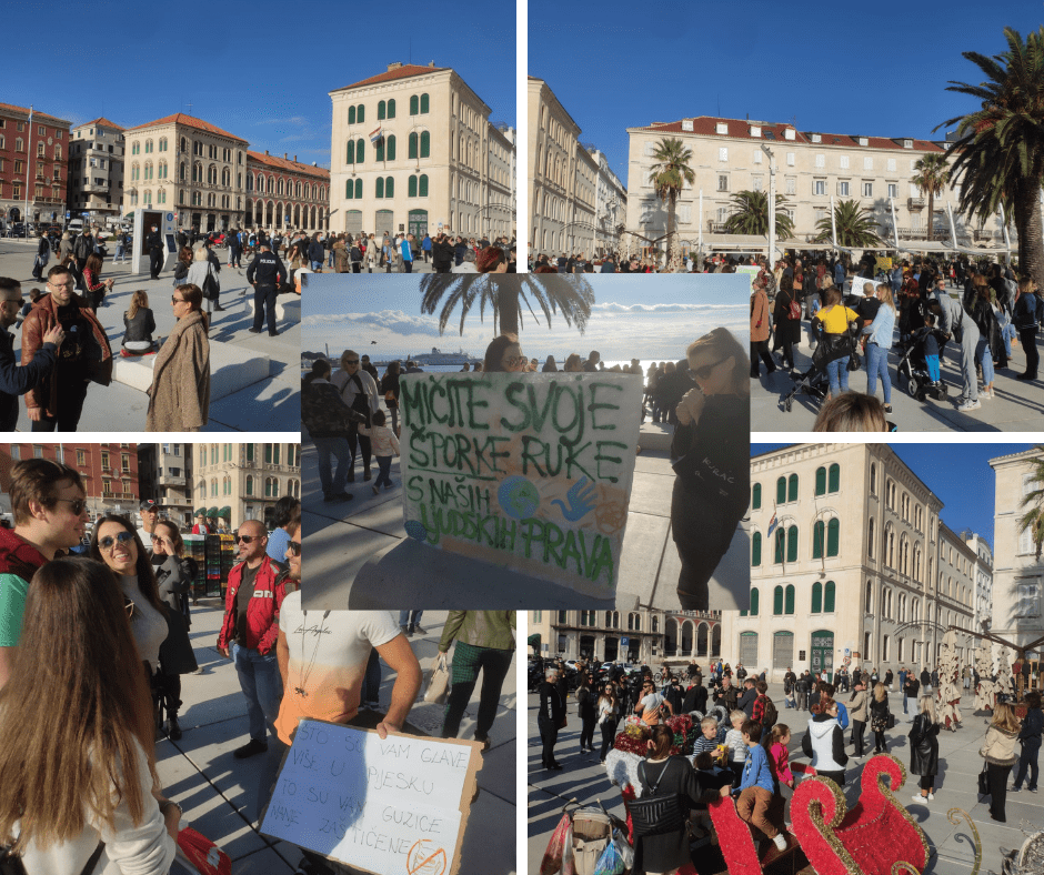 PROSVJED PROTIV EPIDEMIOLOŠKIH MJERA U SPLITU: "Mičite svoje šporke ruke s naših prava"