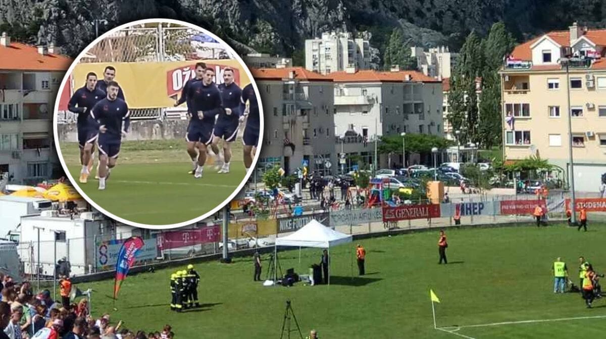 Policija čuvala Vatrene na treningu u Omišu, stigao i Lovren
