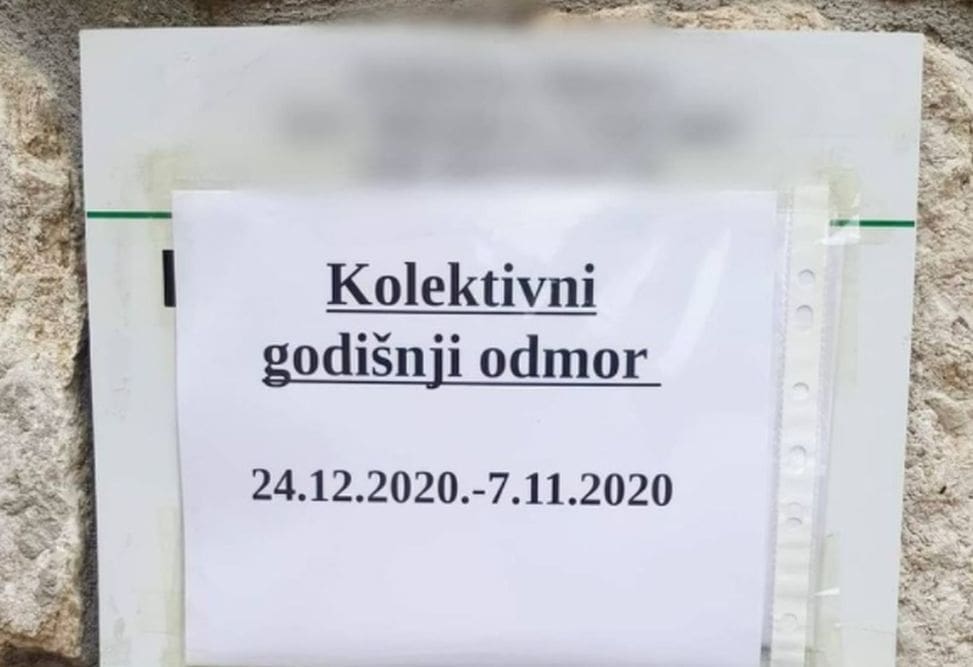 "Jer se 2020. ponavlja": Natpis o kolektivnom godišnjem nasmijao mnoge