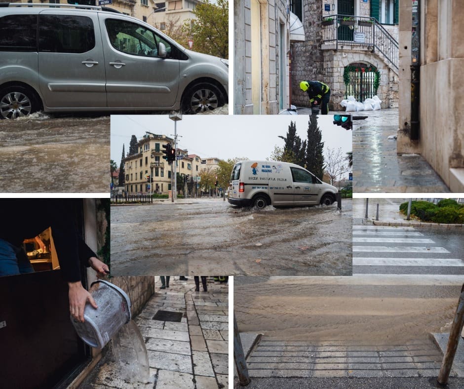 Kako Splićani provode kišni dan? Ni poplave ih nisu spriječile za odlazak u šetnju: Pogledajte koga smo sve "ulovili"