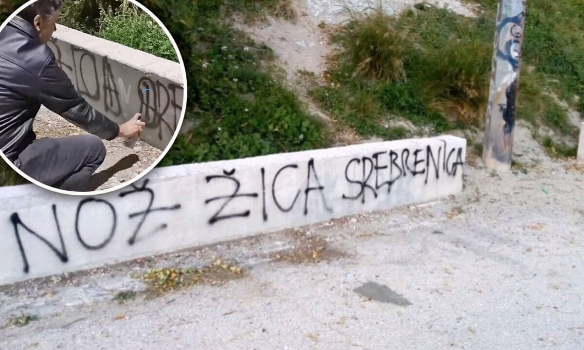 Nitko nije želio izbrisati užasni grafit na splitskom dječjem igralištu. Zdeslav Benzon uzeo stvar u svoje ruke
