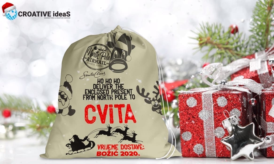 CROATIVE ideaS: Ove zime sva djeca žele - personaliziranu vreću Djeda Božićnjaka!