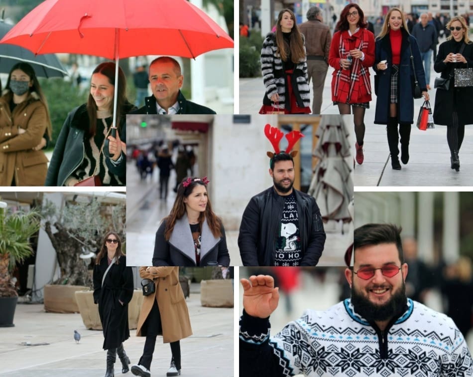 NESTABILNO VRIJEME NE SMETA SPLIĆANIMA: Božić su mnogi iskoristili za šetnju, riva i danas kao 'modna pista'