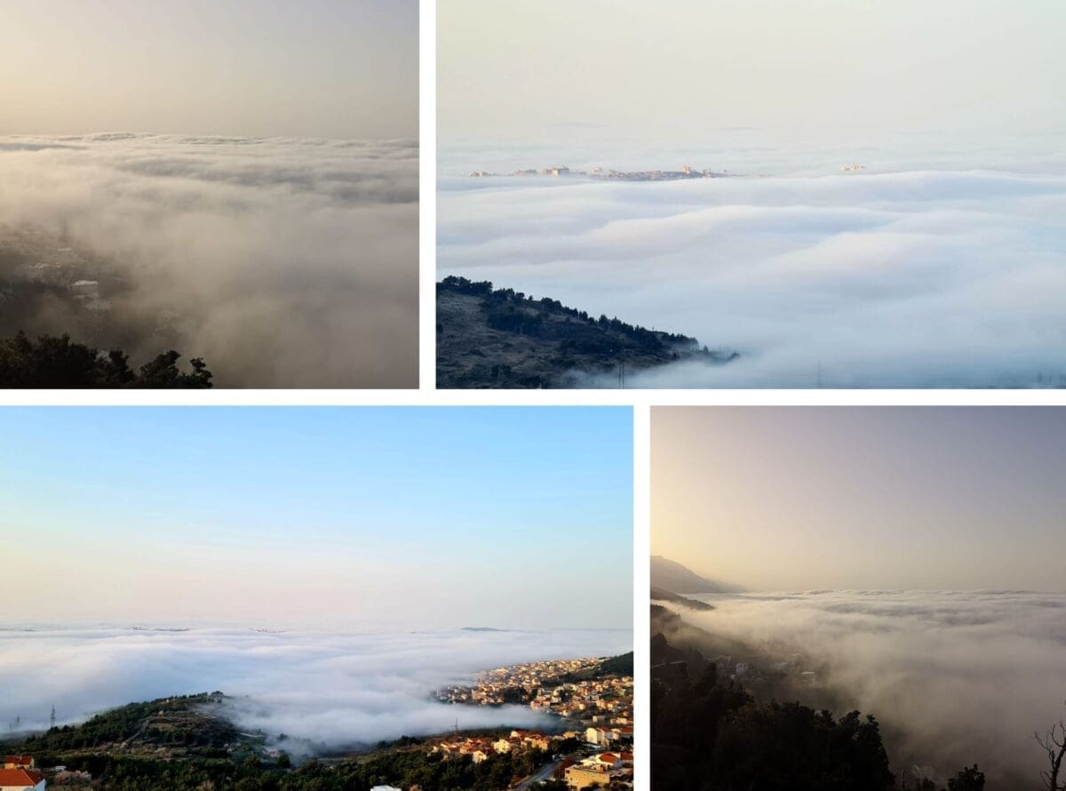 PRIRODNI FENOMEN Iz Mravinaca se ne vidi Split, magla "progutala" Brela