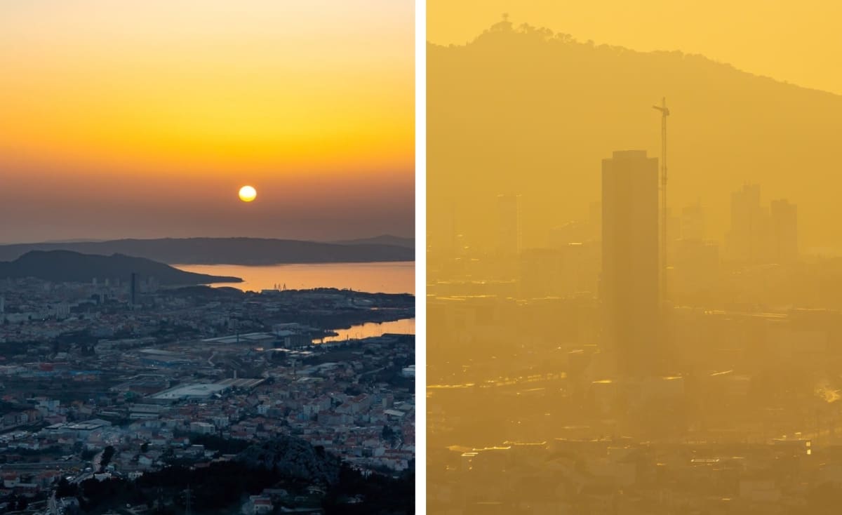 DAH AFRIKE U DALMACIJI Osim rekordnih temperatura, stigle su nam ogromne količine saharskog pijeska u zraku!