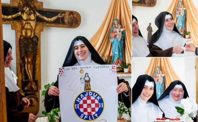 "UVIJEK ĆU VAS ŠTITITI" Splitske klarise izradile prekrasan rad za HNK Hajduk