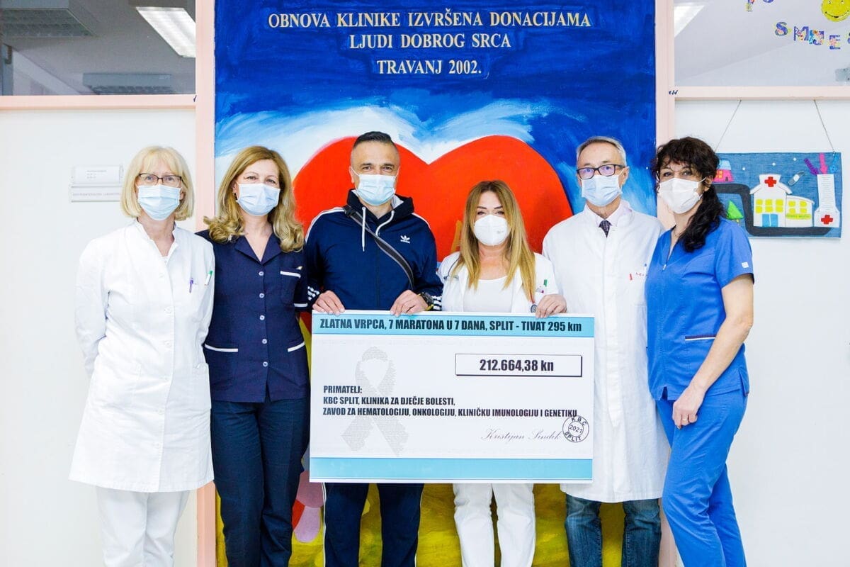 BRAVO Kristijan Sindik kroz humanitarnu akciju prikupio 212.664 kuna za Odjel dječje onkologije KBC Split
