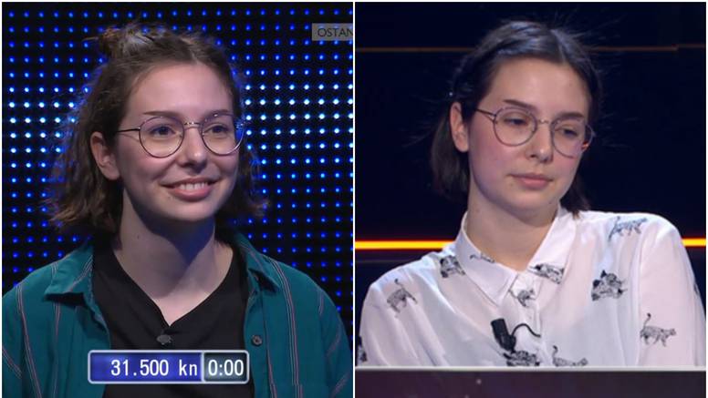 Učenica iz Dalmacije briljirala je u Potjeri, no u “Milijunašu” ju je zeznulo pitanje za 32 tisuće kuna