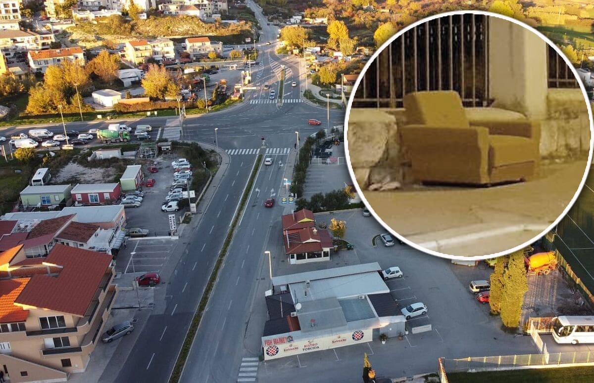 BIZARNO Svašta bura zna nositi po Splitu, ali sada se moralo intervenirati zbog udara kauča u semafor