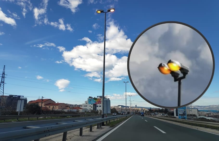 "SVITLA RADE USRID BILA DANA" Rasvjeta na brzoj cesti Split-Klis se ne gasi