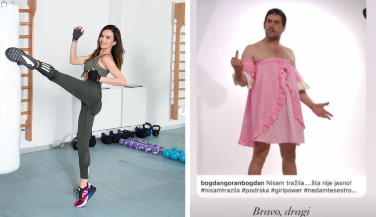 Bogdan pozirao u haljini, ali ne radi šale. Severina ga pohvalila