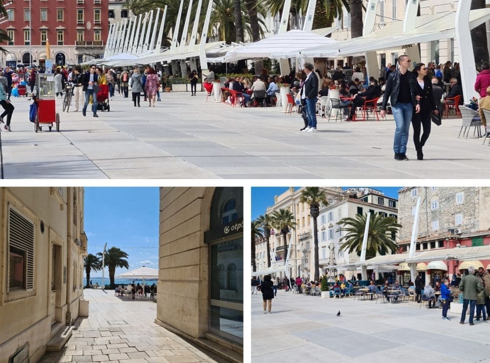 SUBOTNJI ĐIR Pogledajte kako je bilo jutros na splitskoj Rivi: Kafići puni, kale prazne