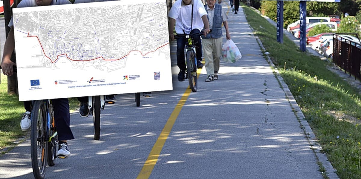 ČETIRI KILOMETRA STAZE Kreće označavanje biciklističke rute od Turističke palače do Žnjana