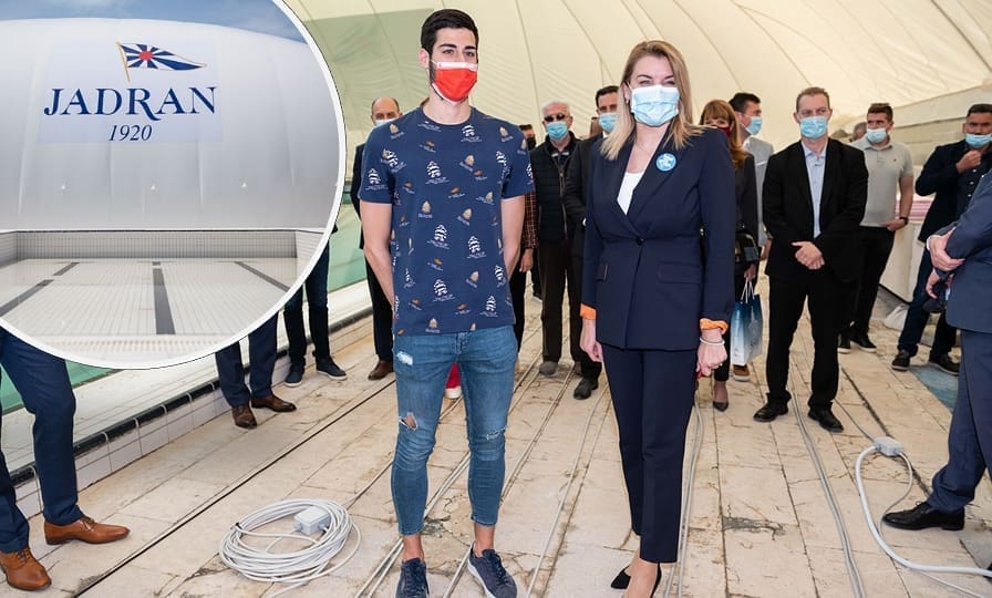 Predstavnici HPS-a s ministricom turizma i sporta obišli svježe natkriven bazen Jadran u Splitu