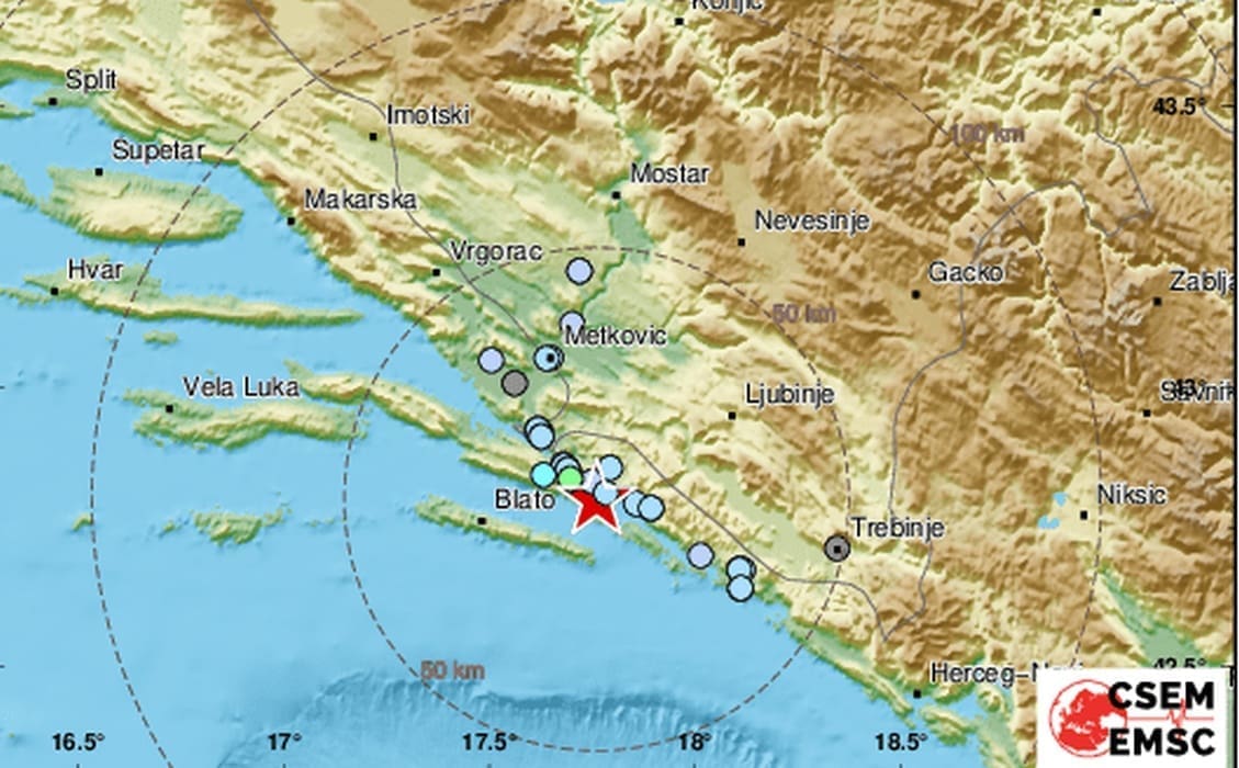 UMJERENO JAK POTRES POGODIO OKOLICU STONA "Jako se osjetio"