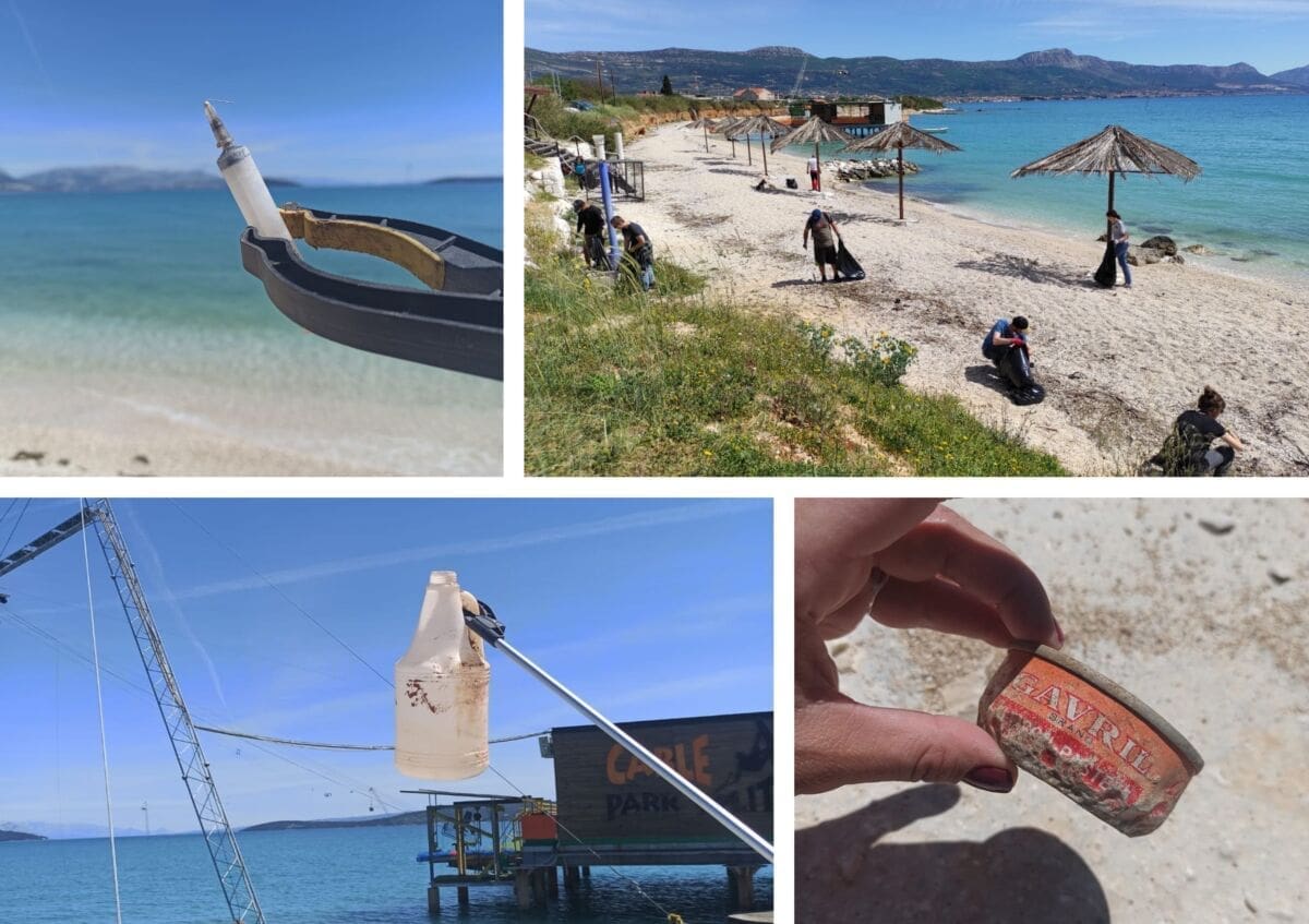 EKO AKCIJA Plaža u Kaštelima očišćena od "unučića", kondoma, vlažnih maramica i drugog otpada