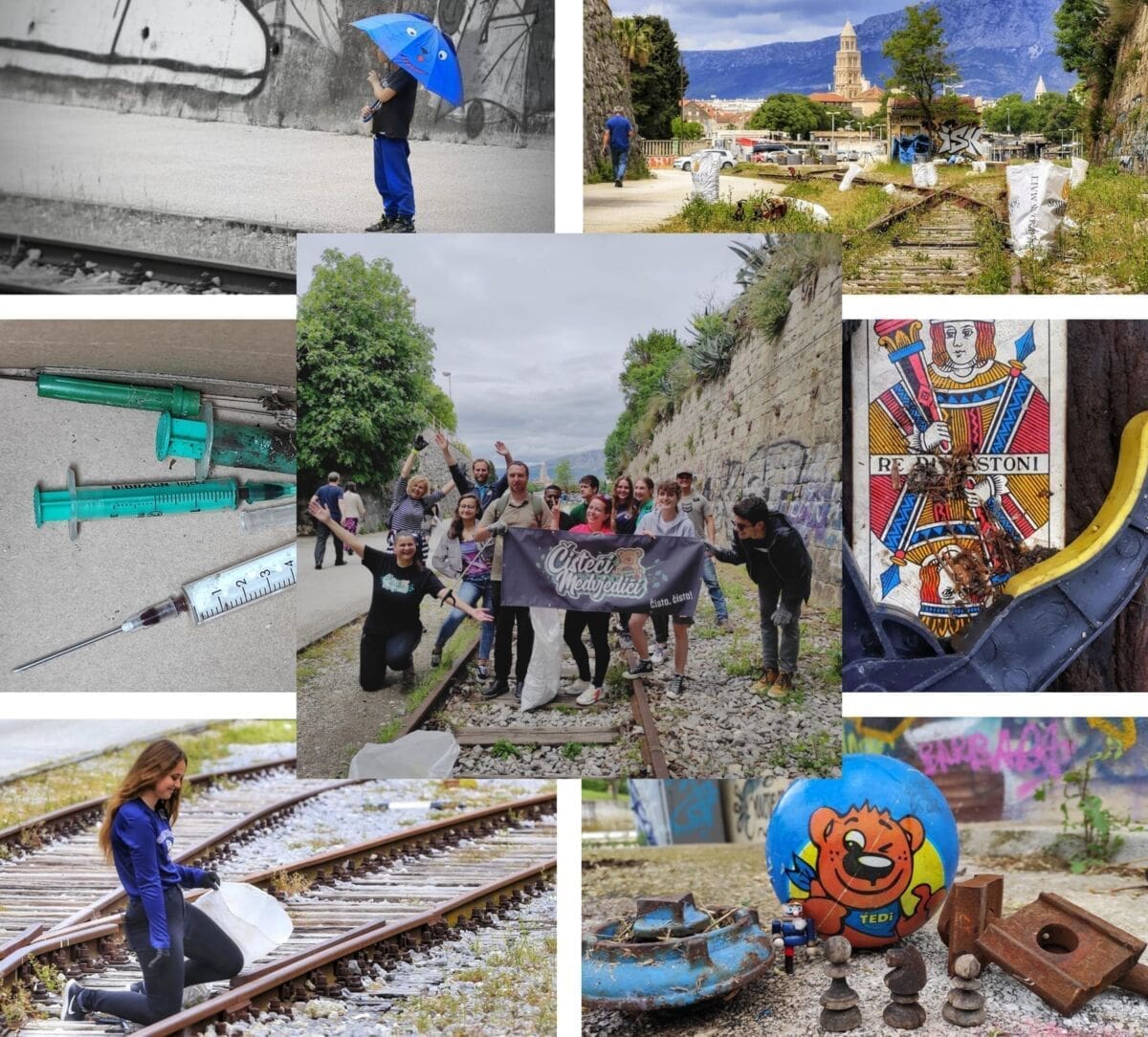 EKO AKCIJA Čisteći medvjedići očistili Željeznički kolodvor od tone otpada