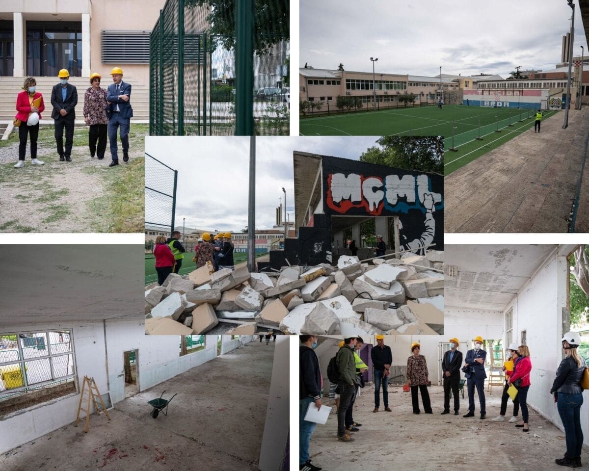 JOŠ NOVIH SADRŽAJA ZA ŠKOLU NA BRDIMA Započela rekonstrukcija dvorane: "U ove dvije godine ovdje ulažemo ukupno 7,1 milijun kuna"