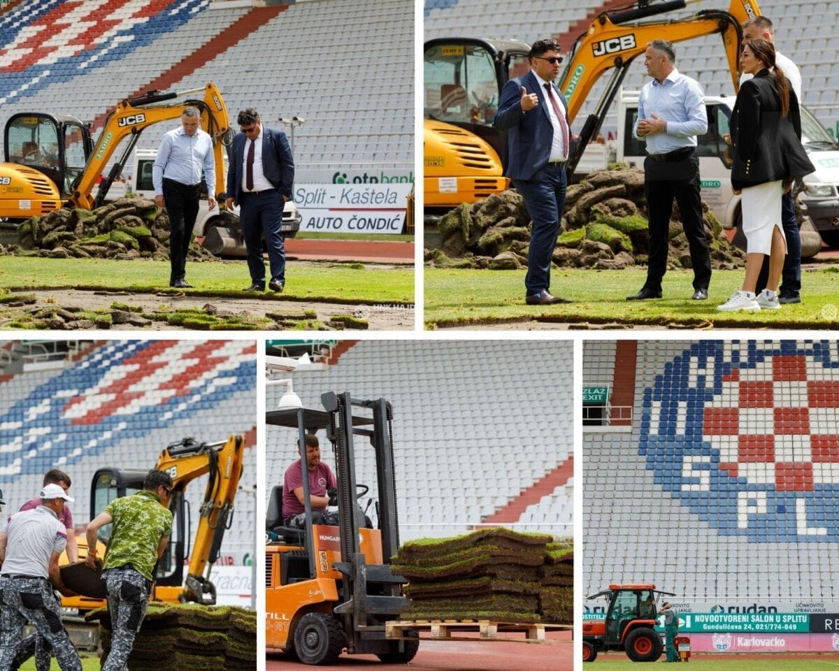 STADION POLJUD Započeli radovi na uklanjanju starog travnjaka te pripremne radnje za postavljanje hibridnog travnjaka najnovije generacije