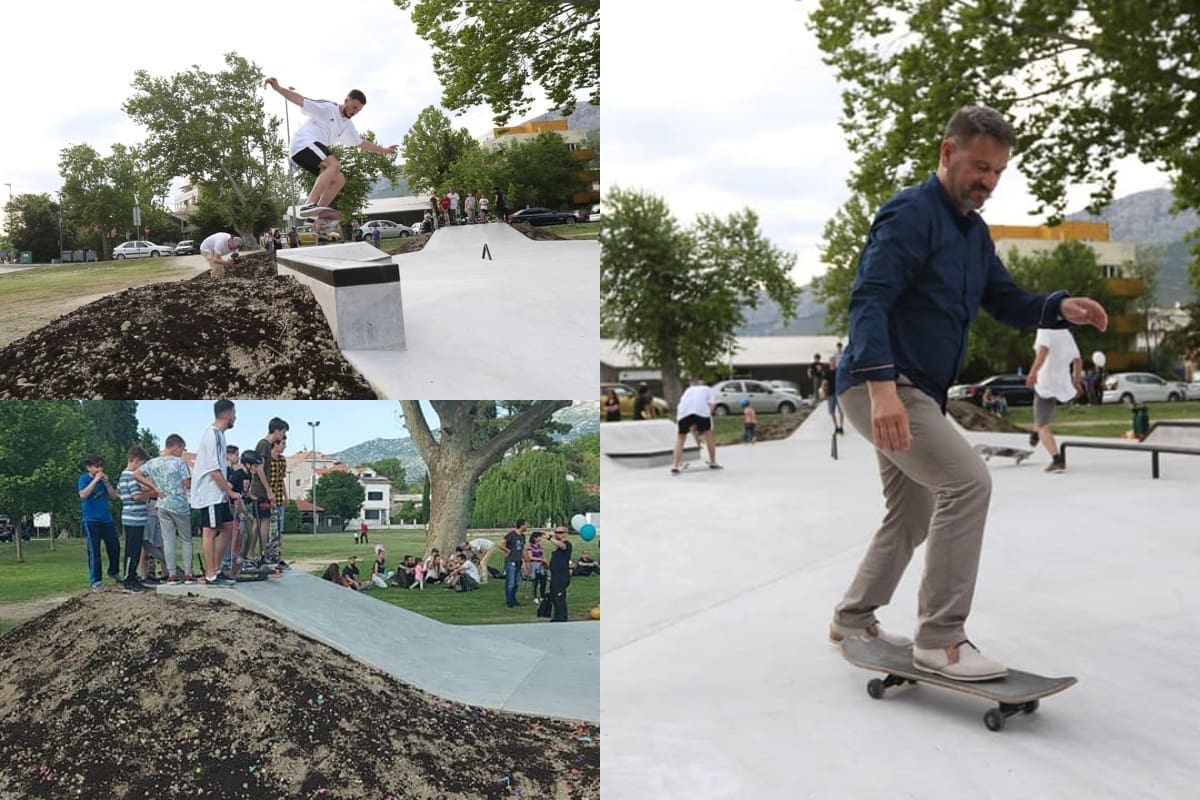 OTVOREN SKATE PARK U SOLINU Bit će atrakcija za mlade, a svoje vještine je pokazao i gradonačelnik Ninčević