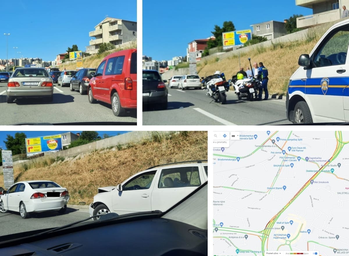 LANČANI SUDAR NA SMOKOVIKU Velike gužve na ulazu u Split