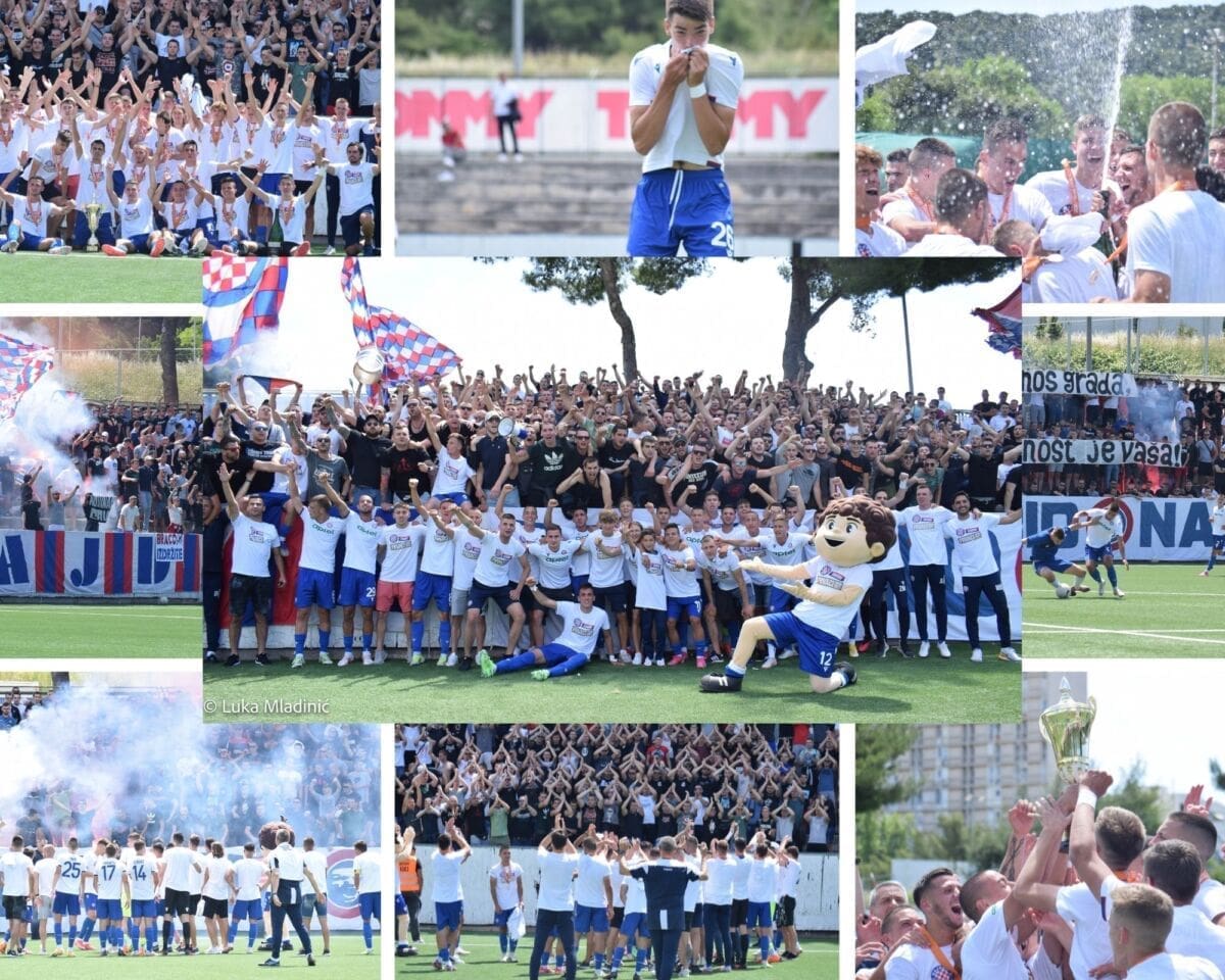 SPEKTAKULARNI PRIZORI Mladi Hajdukovci proslavili su naslov prvaka, Torcida im je pjevala i skandirala. Evo kako je to izgledalo
