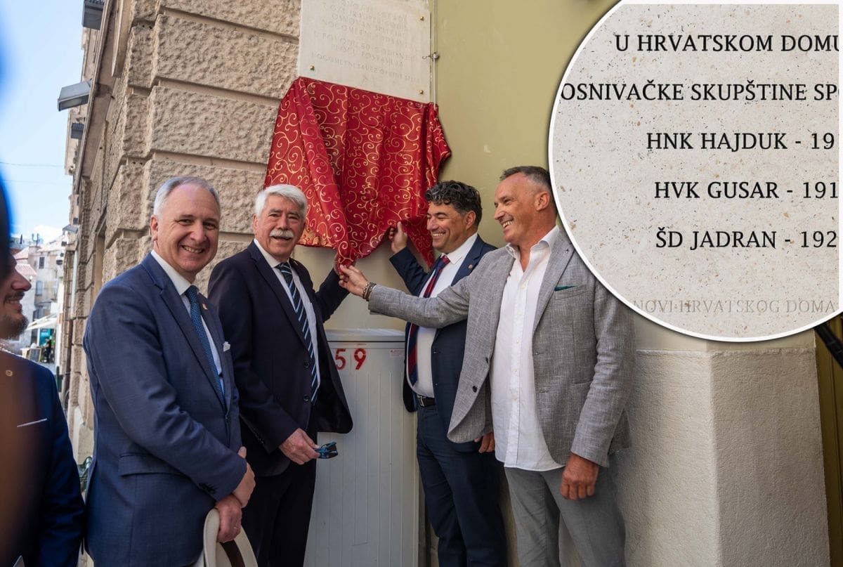 "NISU BEZ RAZLOGA UPRAVO OVDJE ROĐENI HAJDUK, GUSAR I JADRAN" Na pročelju Hrvatskog doma otkrivena spomen ploča