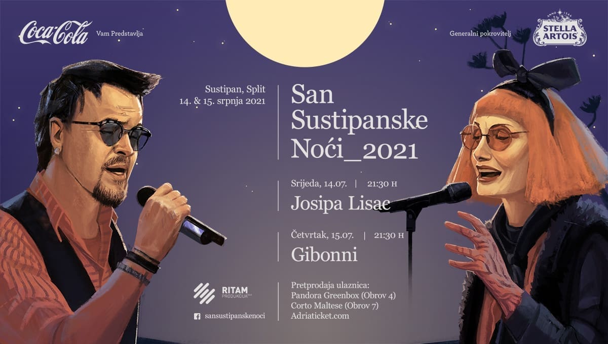 VRATIO SE SAN SUSTIPANSKE NOĆI Ovog srpnja stižu Josipa Lisac i Gibonni