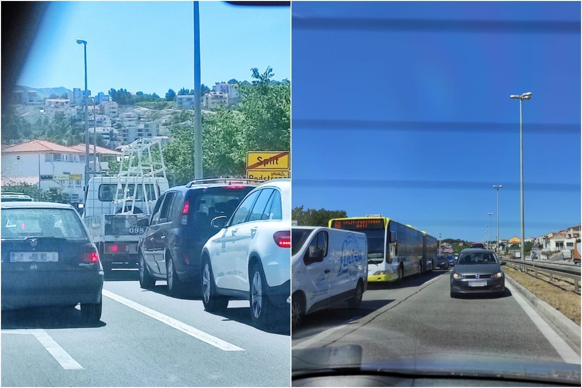 OGROMNA KOLONA Stigli turisti pa počele tradicionalne ljetne gužve na izlazima iz Splita