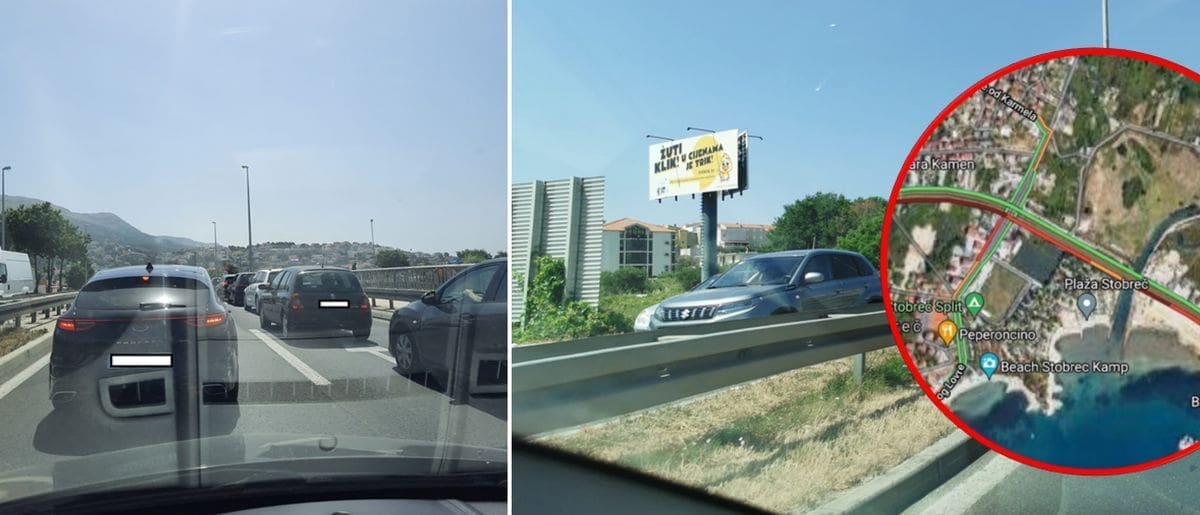 VRUĆINE I NERVOZNI VOZAČI Kilometarska kolona od Sirobuje do Stobreča: "Užasno, ogromna gužva"