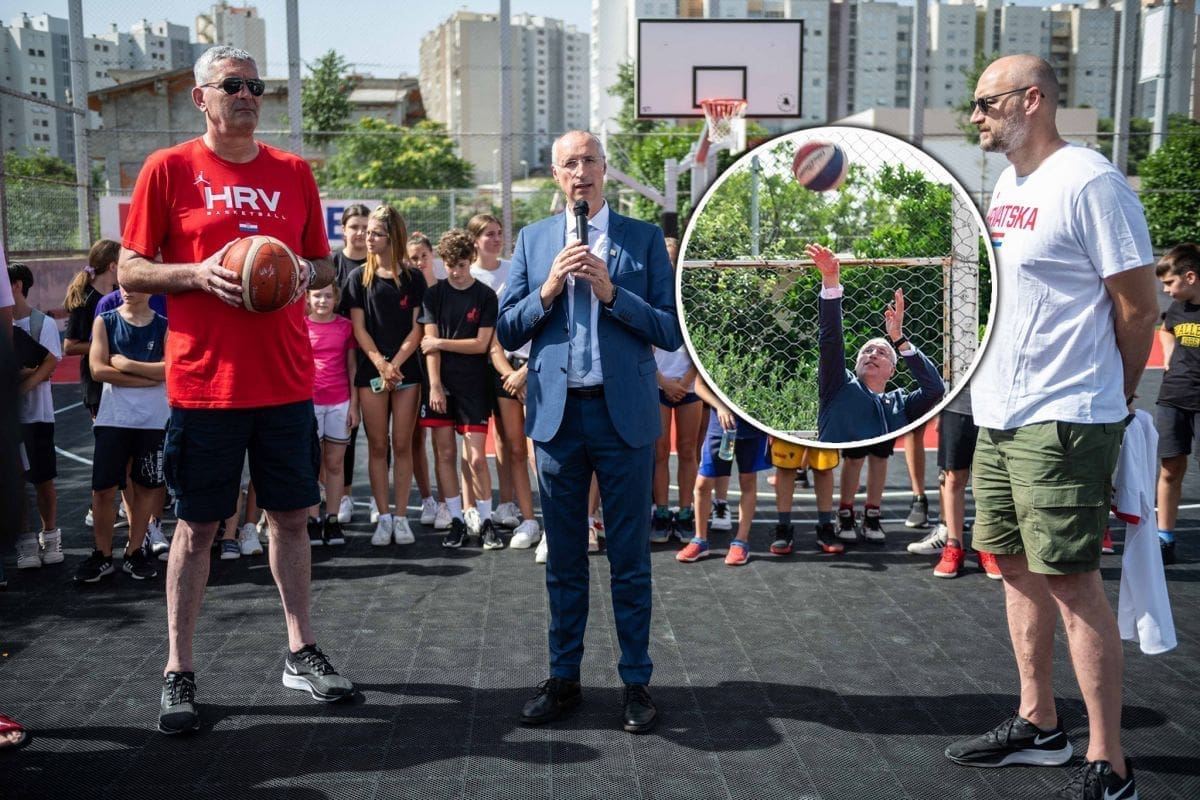 NOSI IME "DINO RAĐA" Osnovna škola Ravne njive – Neslanovac dobila novo košarkaško vanjsko igralište