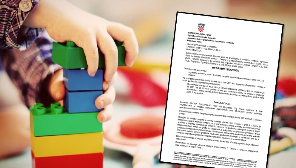 DUGOPOLJE DOBIVA NOVI VRTIĆ Bosančić se pohvalio na društvenim mrežama: "Dobar posao, ekipa"