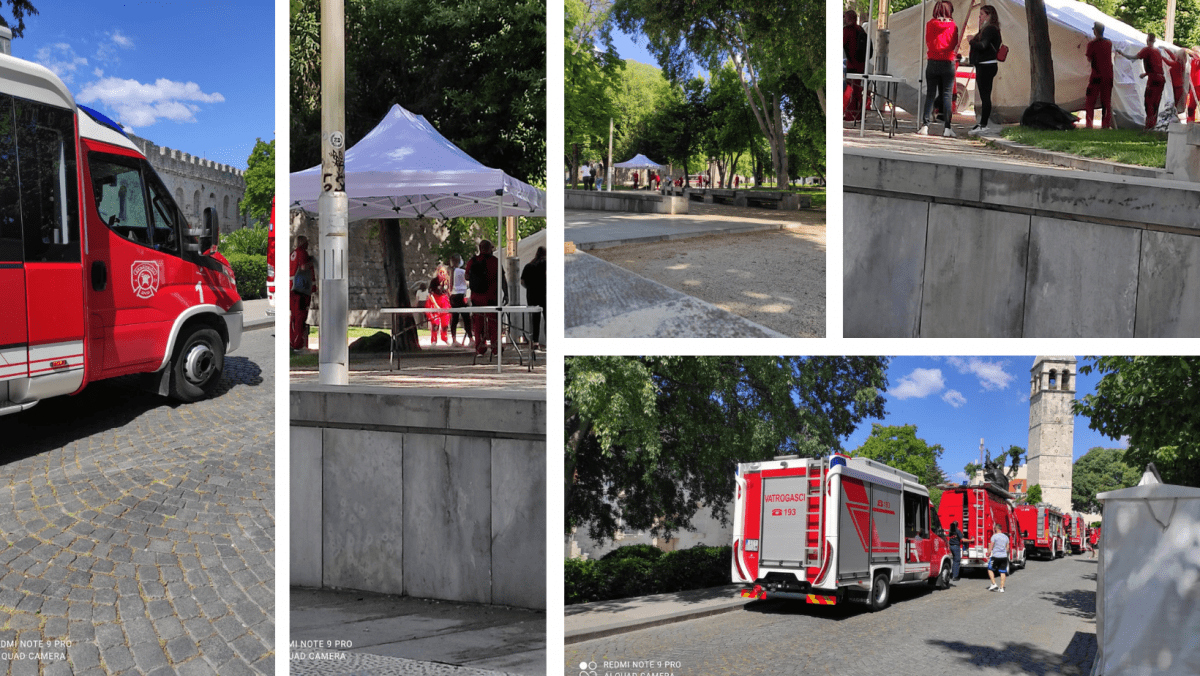 GUŽVA I SIRENE U CENTRU SPLITA Vatrogasci, policija i hitna kod Đardina, dojurili su na lokaciju. Evo što se događa