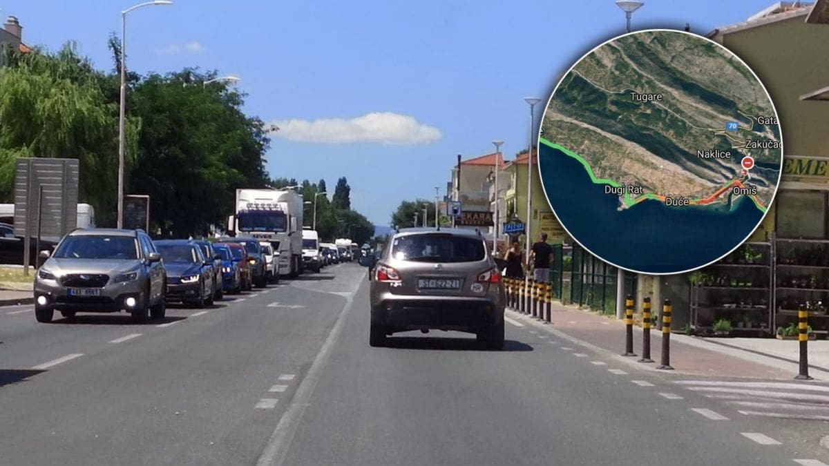 Prve veće gužve na ulazu u Omiš: "Jutros sam u autu proveo preko sat vremena"