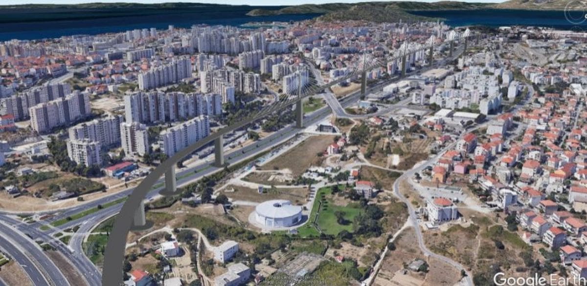 OVO ĆE VAS IZNENADITI Model Pelješkog mosta iznad Splita otkriva njegove dimenzije: Spojio bi dva suprotna kraja grada